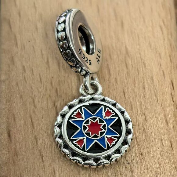 Pandora Faith Lancastex Flag Exclusive Charm, S925 Silver Bracelets - Picture 1 of 4